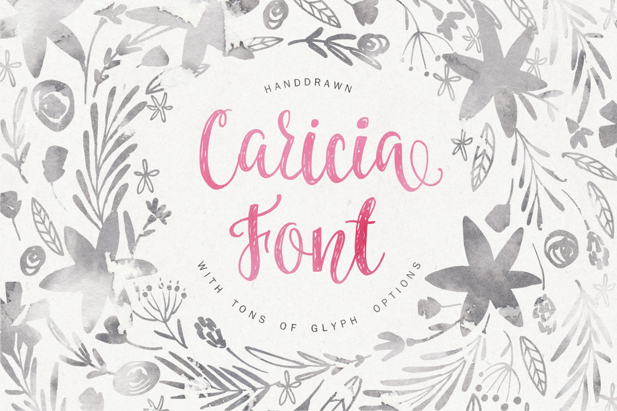 Caricia - handdrawn font, a Script Font by Favete Art (Photo 1 of 8)