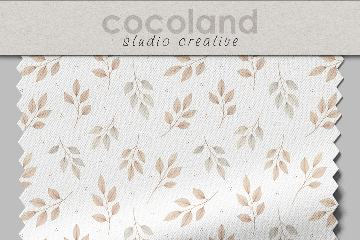 Autumn Watercolor Leaves Pattern, a Pattern Graphic by Kreeya Art Shop (Photo 4 of 13)