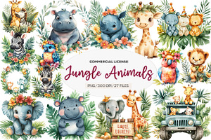 Baby Safari Png, Baby Jungle Animals, an Illustration by CreationArt