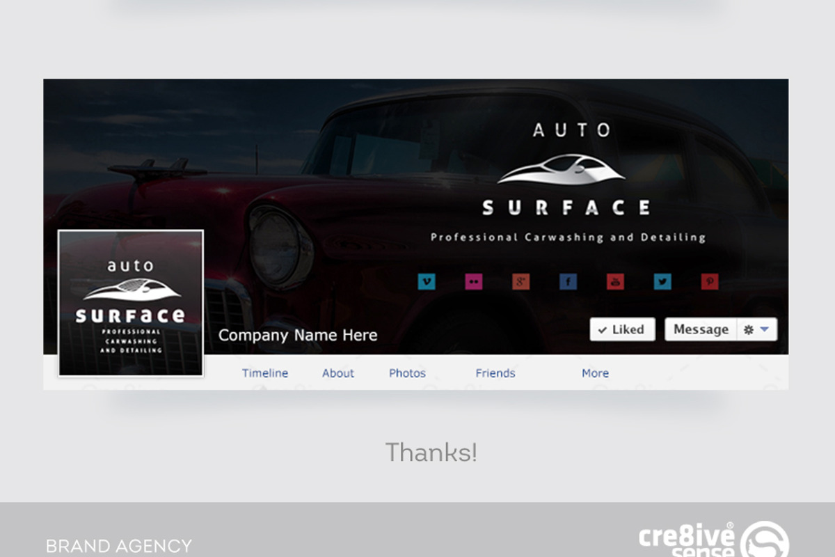 AutoSurface-Template logo, a Branding & Logo Template by Cre8iveSense (Photo 2 of 5)