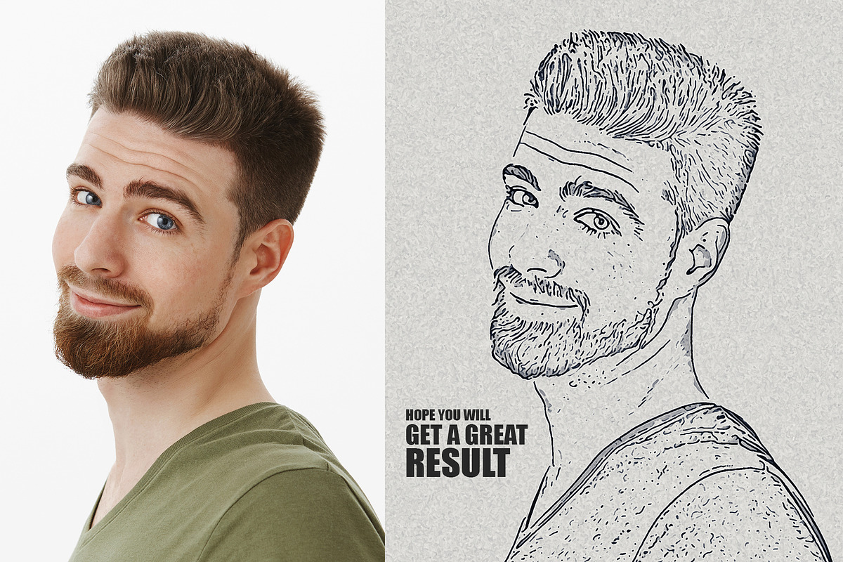 Pencil Drawing Photoshop Action, an Action Add-On by DesignCave (Photo 3 of 5)