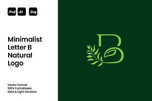 Minimalist Letter B Natural Logo, a Branding & Logo Template by Luxury Logos