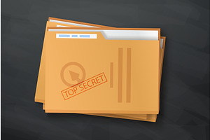 top secret stamp on folder with, a Finance Illustration by IfH