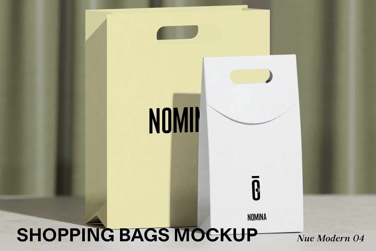 NMC - 04 Shopping bags mockup, a Packaging Mockup by NOMINA (Photo 1 of 3)