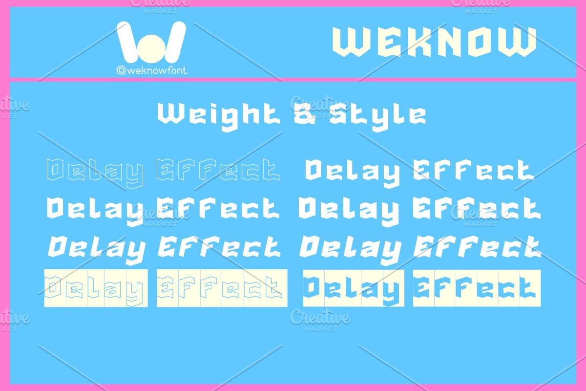 Delay Effect font, a Font by weknow (Photo 7 of 8)