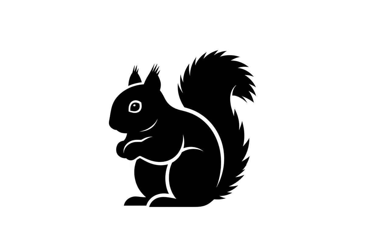 Squirrel Silhouette Vector Bundle, an Illustration by yasushie (Photo 10 of 48)