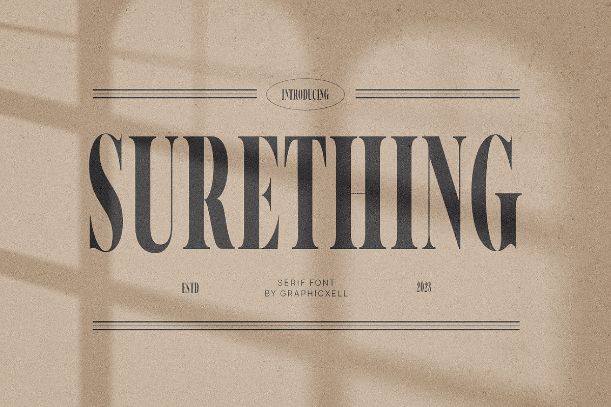 SureThing Elegant Serif Font, a Serif Font by Graphicxell (Photo 1 of 10)