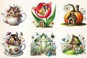 Spring Fairy House Clipart, a Seasonal Illustration by DreamArtGraphic (Thumbnail 5 of 5)