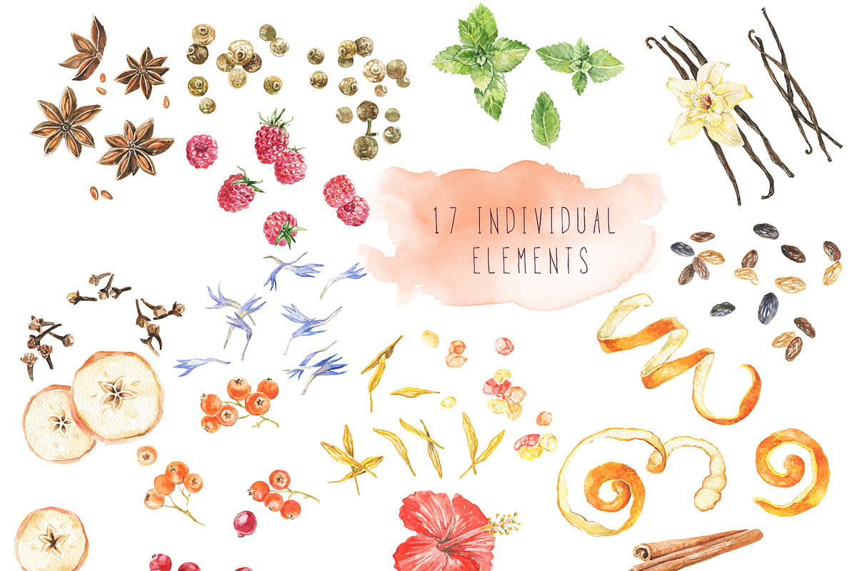 Spices watercolor set, an Illustration by PS_patterns (Photo 2 of 4)