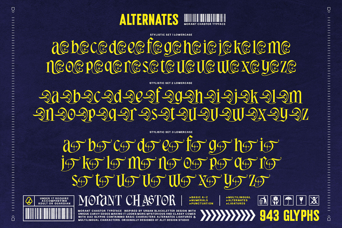 Morant Chastor Typeface, a Blackletter Font by alit design (Photo 9 of 17)