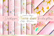 Unicorn patterns in Pink, a Pattern Graphic by Libby Wishes (Thumbnail 5 of 10)