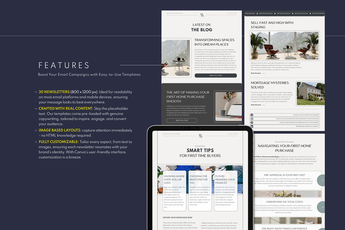 Real Estate Newsletter Template, an Email Template by Glow Muse Studio (Photo 9 of 10)