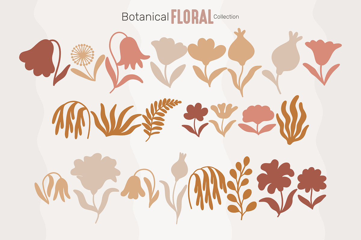 Botanical Floral Collection, an Object Graphic by moja doodle (Photo 3 of 11)