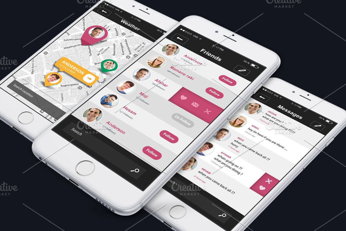 Mobile UI Kit, an UI Kit Template by Alireza Farzad (Photo 2 of 7)
