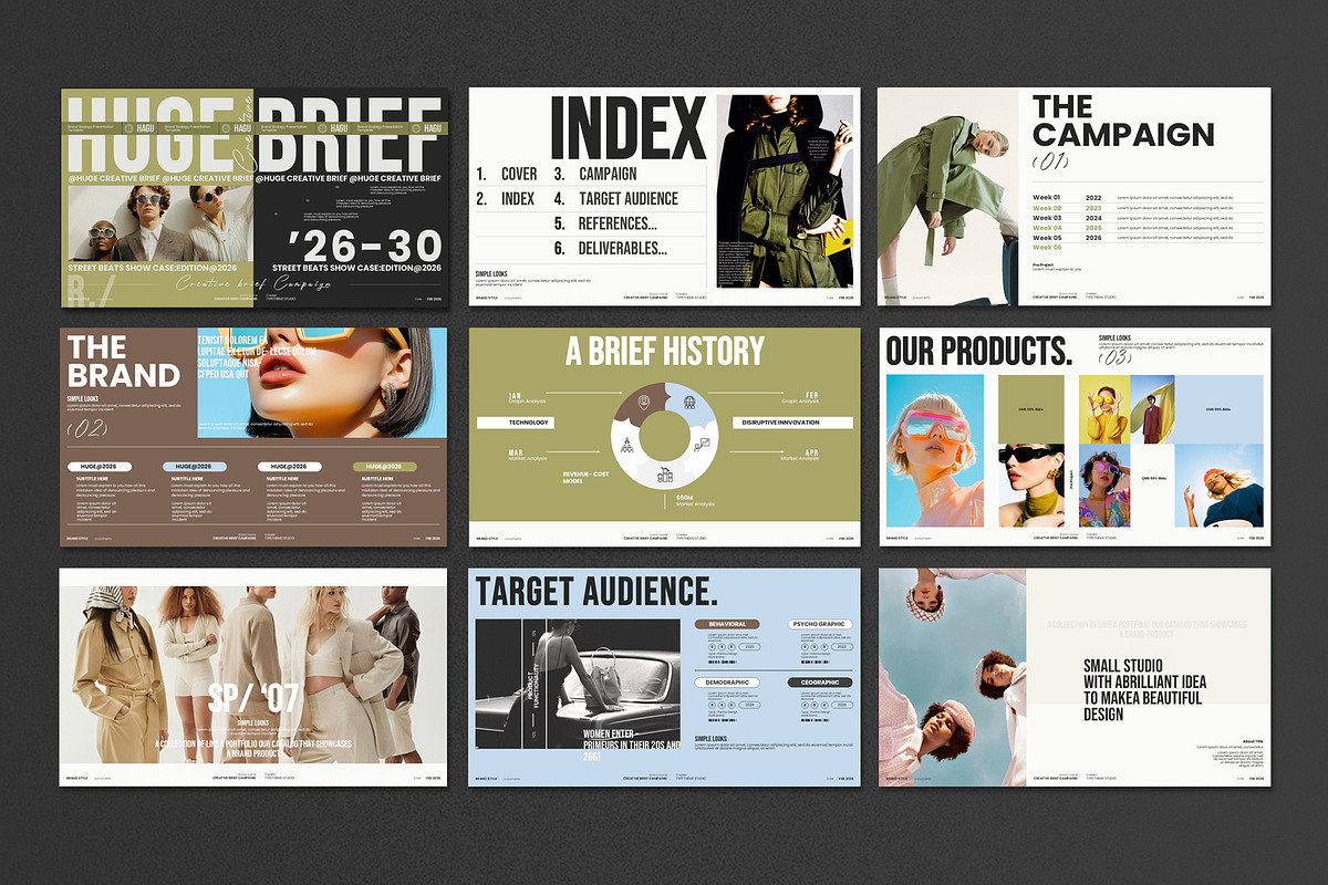 Huge Creative Brief Campaign, a Presentation Template by Aura Agency (Photo 7 of 9)