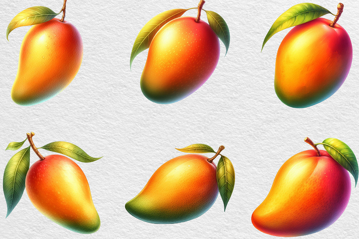 Summer Yellow Mango Clipart, an Illustration by Black Bird Studio (Photo 5 of 6)