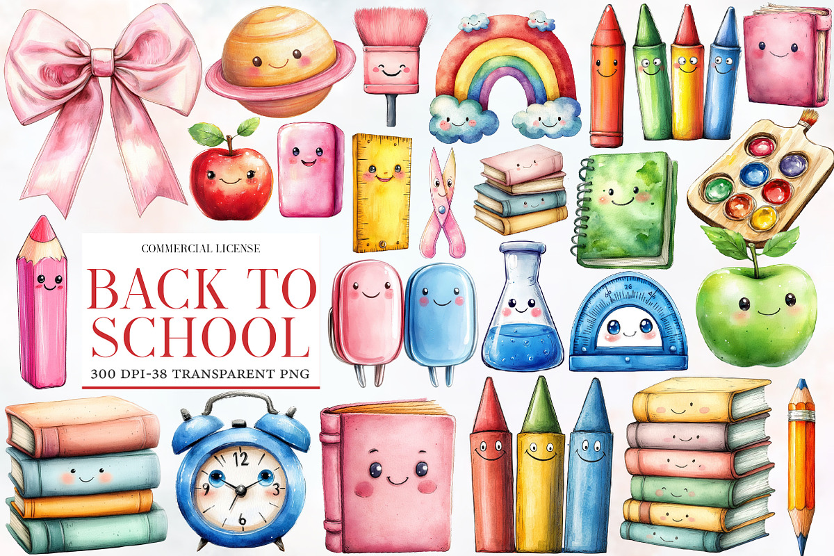 Back to School Png, Retro School, an Illustration by Designworld (Photo 1 of 6)
