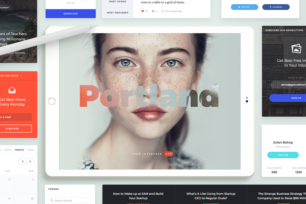 Portland UI Kit, an UI Kit Template by Craftwork (Photo 1 of 11)