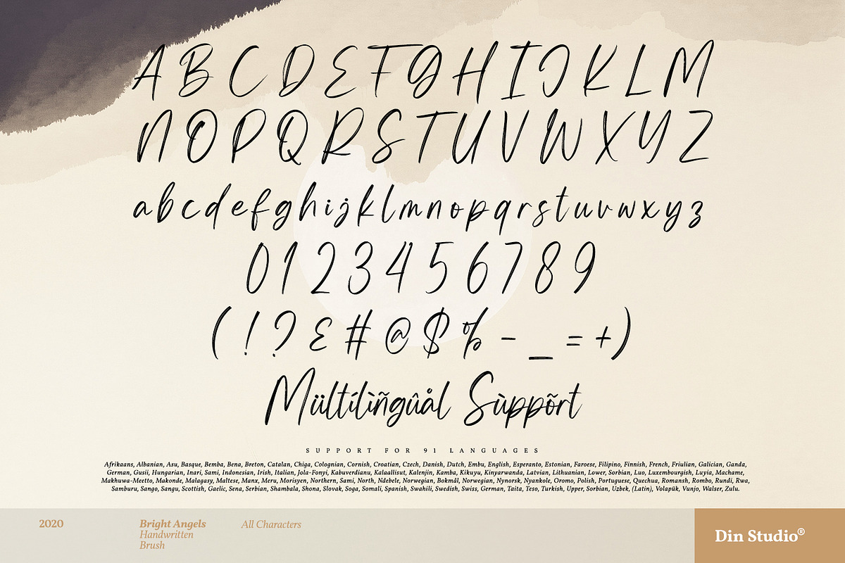 Bright Angels, a Script Font by din-studio.com (Photo 8 of 10)