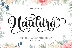 Haulura, a Script Font by Gatype