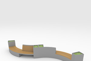 3D Model Bench Park 8