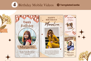 Happy Birthday Mobile Templates, a Templates & Theme by TemplateCastleStore