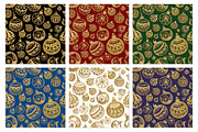 GOLD Christmas balls, a Pattern Graphic by xgart (Thumbnail 2 of 5)