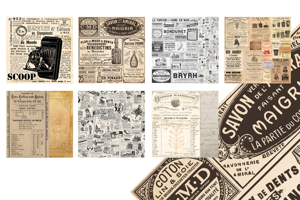 Vintage Newspapers Digital Texture, a Pattern Graphic by CatgoDigital (Photo 3 of 3)