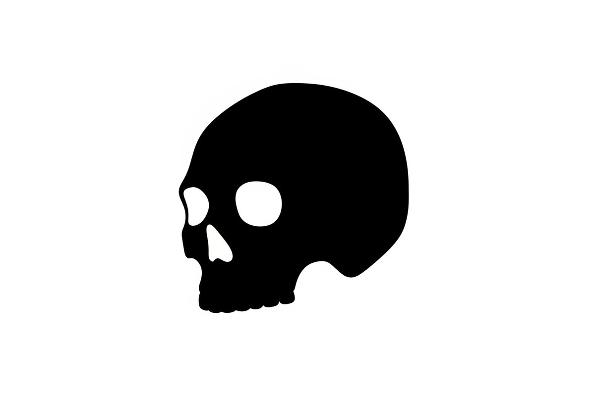 Skull & Crossbones Silhouette Vector, an Illustration by jahid234 (Photo 37 of 51)