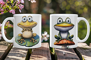 Watercolor Cartoon Frog Illustration, an Animal Illustration by PrintHaven Designs (Thumbnail 10 of 10)