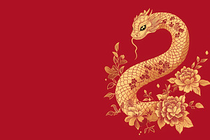 2025 Chinese New Year, year of the Snake, dragon. Chinese zodiac, a Holiday Photo by Lenor4ik