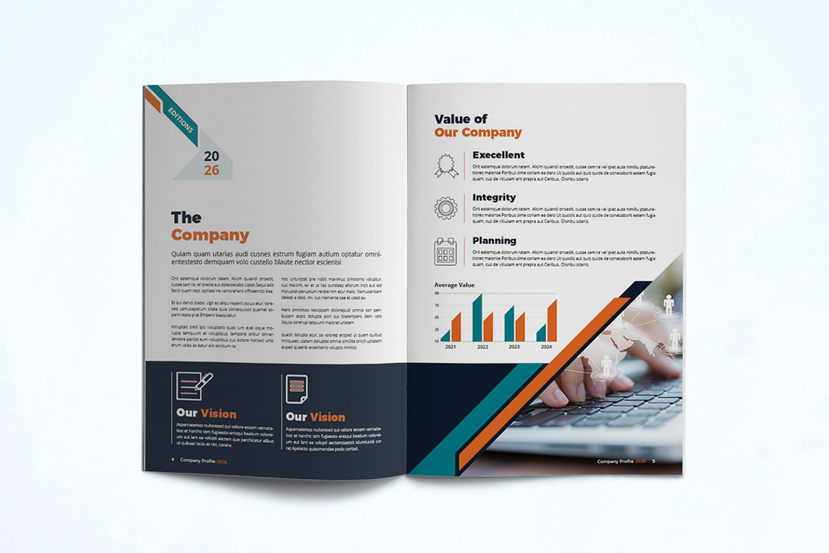 Company Profile Template, a Brochure Template by UnicodeID (Photo 5 of 12)