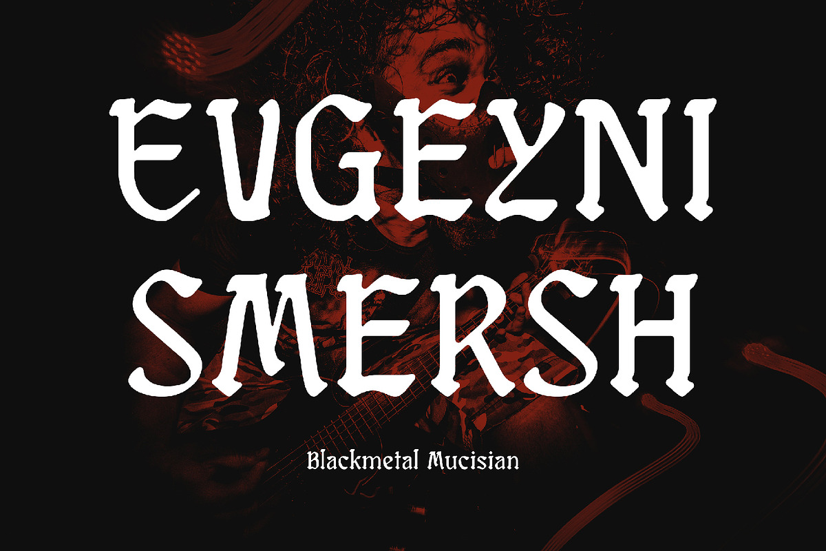Burnhell - Blackletter Font, a Blackletter Font by AQR Studio (Photo 2 of 8)