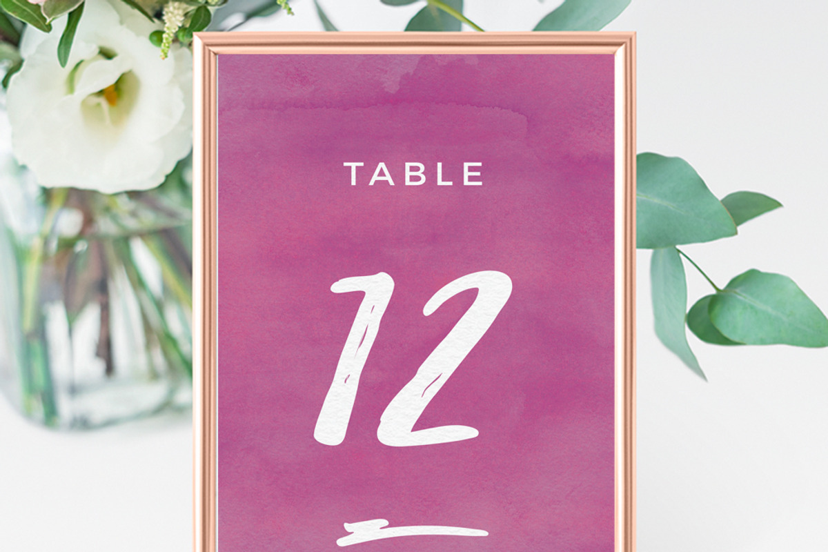 Purple brush watercolor invite, an Invitation Template by Inkpower (Photo 6 of 7)