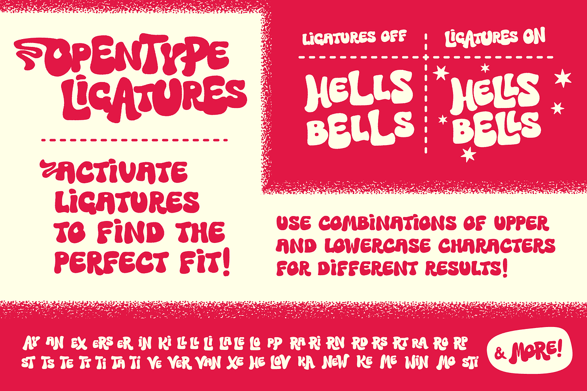 Hells Bells - 1970s Bell Bottom Font, a Sans Serif Font by Wingsart Studio (Photo 4 of 15)