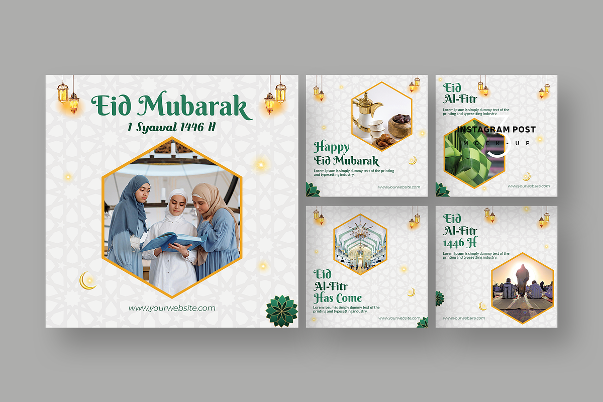 Eid Mubarak - Instagram Post, a Social Media Template by UnicodeID (Photo 1 of 4)