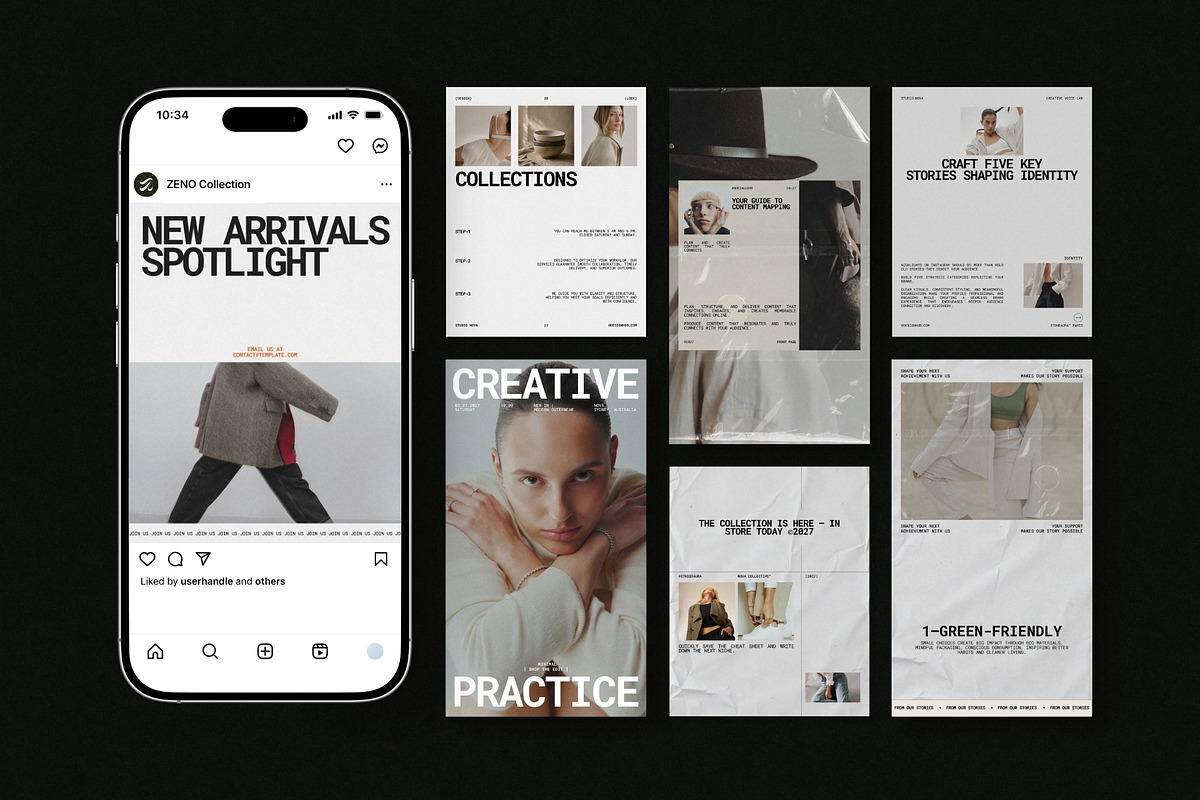 ZENO | Instagram Post & Story (III), a Social Media Template by The Aesthetic Studio (Photo 1 of 10)