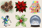 Vintage Noel Retro Christmas Bundle, an Illustration by SVGArt (Thumbnail 5 of 8)