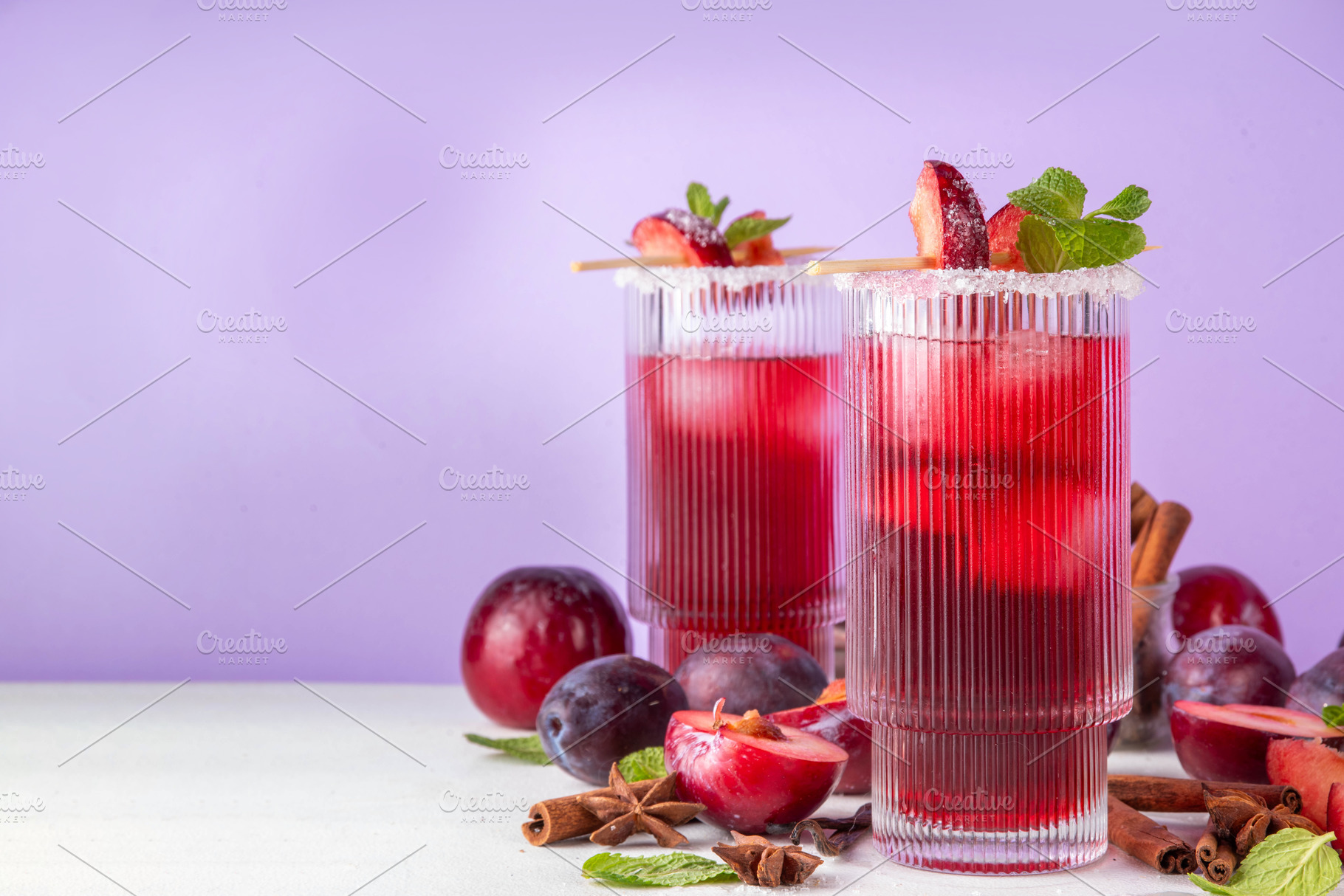 Sugar plum autumn winter sweet tasty cocktail, a Food & Drink Photo by Rimma