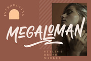 Megaloman Brush Marker, a Script Font by Creatype Studio (Thumbnail 1 of 9)