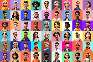 125 Animoji Style Avatars