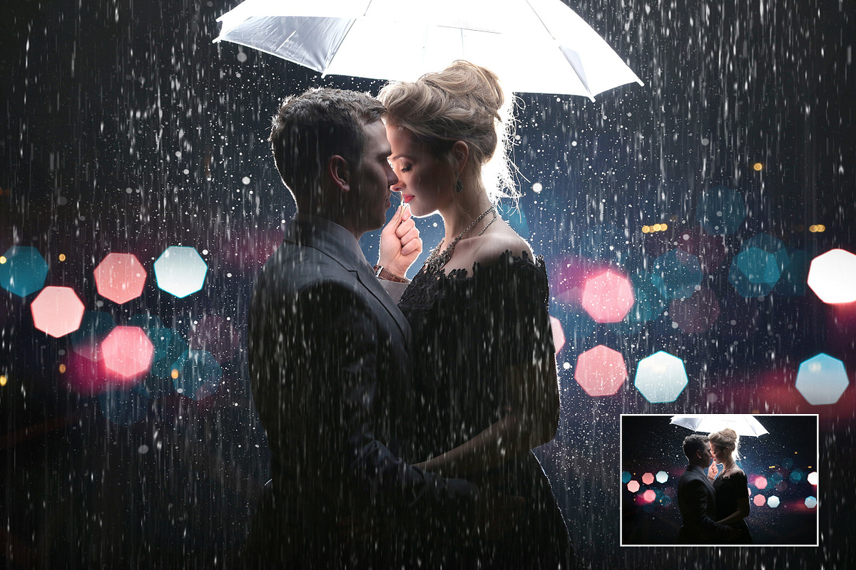 NEW! 30 Rain Brushes for Photoshop, a Brush Add-On by Uplift Actions (Photo 5 of 8)