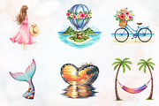 Summer Dreaming Clipart, an Illustration by RobertsArt (Thumbnail 5 of 7)