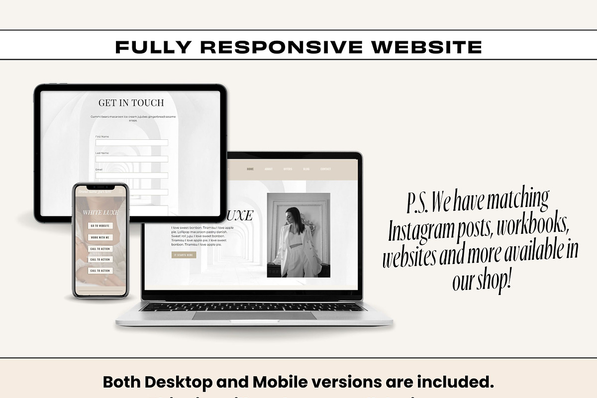 Wix Website - White Luxe, a Websites & App Template by Freedom Business Shop (Photo 9 of 11)