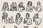 Wine Culture Clipart, a Person Illustration by Teresa Art Store (Thumbnail 2 of 12)