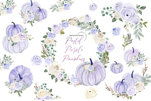 Pastel Purple Pumpkin Clipart