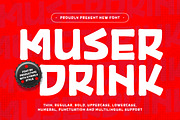 Muser Drink - Display Font, a Sans Serif Font by productype1 (Thumbnail 1 of 11)