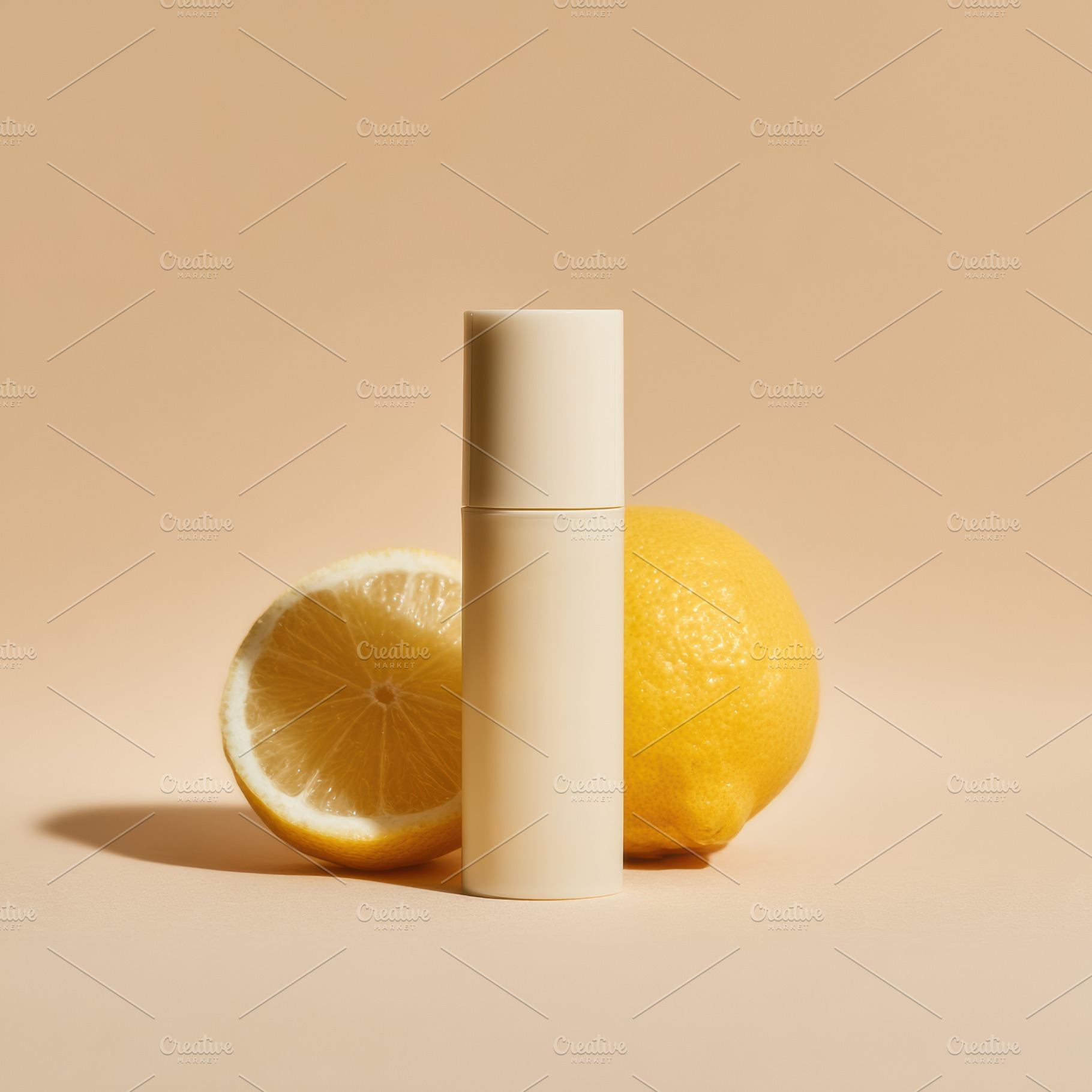 Yellow lemon cosmetic, a Beauty & Fashion Photo by Virgo Studio