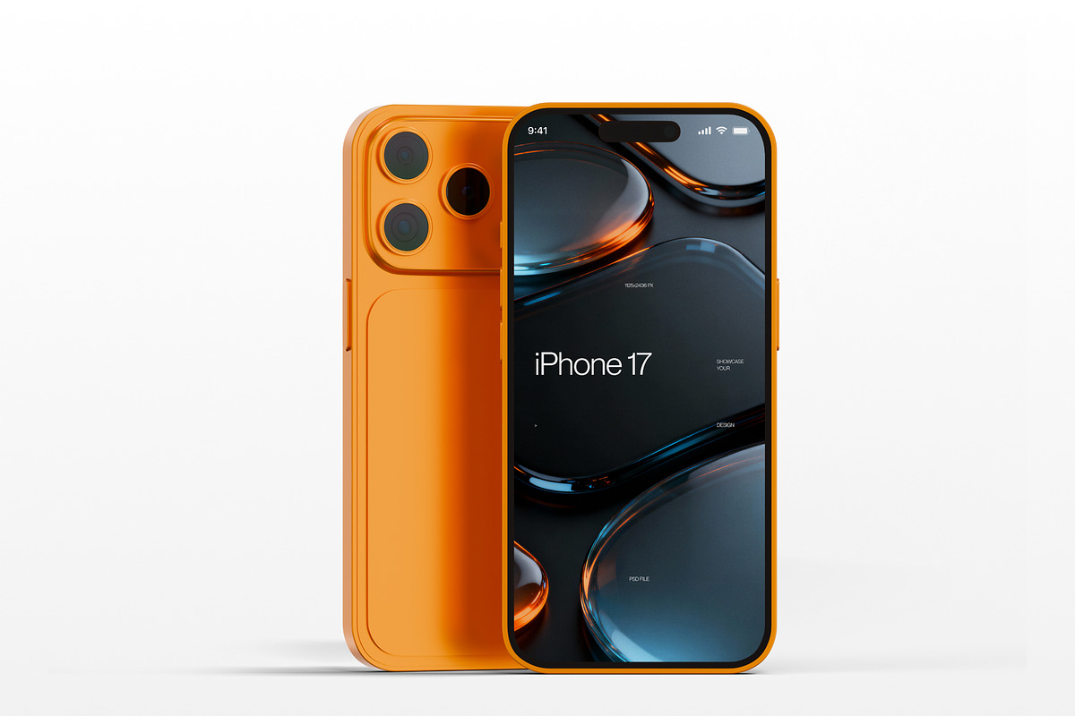 iPhone 17 Pro Mockup, an iPhone Mockup by SLAB! Design (Photo 5 of 8)