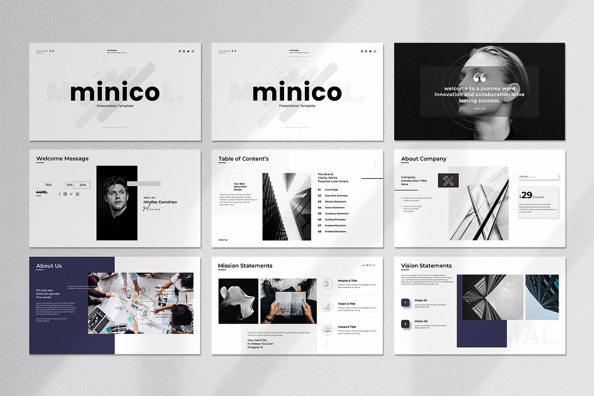 Minimal Presentation Template, a Presentation Template by Aura Agency (Photo 5 of 11)